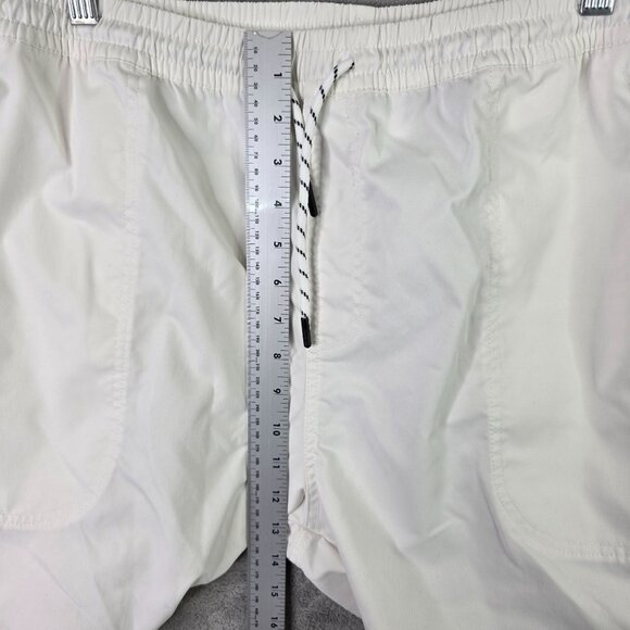 Mens Fashion Style White Shorts Drawstring 100% Polyester 10" Inseam Size XL - Picture 5 of 10